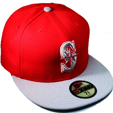 red mlb fitted hats