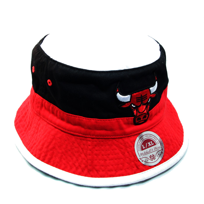 mitchell and ness bulls bucket hat