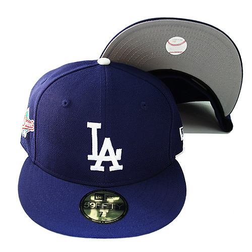 dodgers grey brim fitted