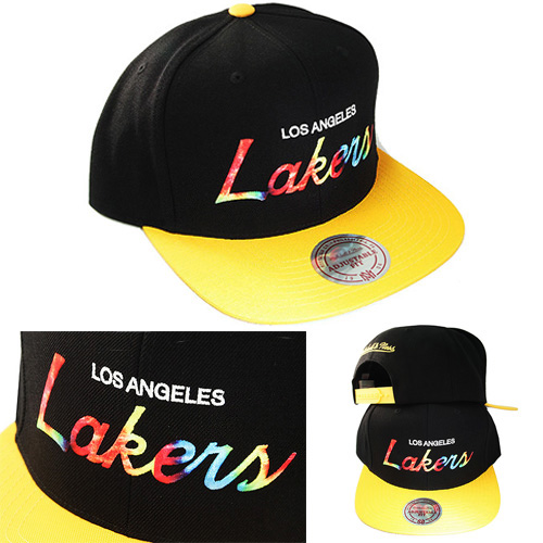 lakers mitchell and ness snapback